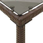 Tuintafel met glazen blad en poly rattan voor buiten gemakkelijk schoon - Tuintafels