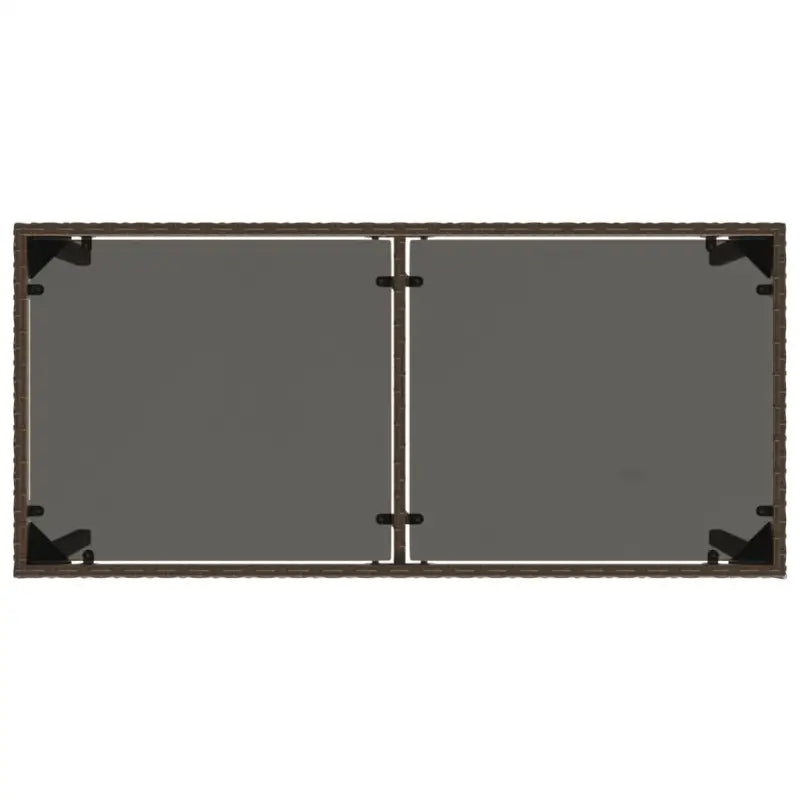 Tuintafel met glazen blad en poly rattan voor buiten gemakkelijk schoon - Tuintafels