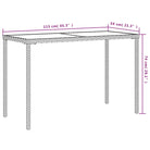Tuintafel met glazen blad en poly rattan voor buiten gemakkelijk schoon - Tuintafels
