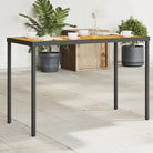 Tuintafel met glazen blad en poly rattan voor buiten gemakkelijk schoon - Zwart / 1 / Hout - Tuintafels