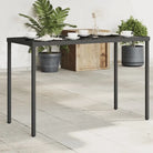 Tuintafel met glazen blad en poly rattan voor buiten gemakkelijk schoon - Zwart / 1 / Glas - Tuintafels