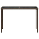 Tuintafel met glazen blad en poly rattan voor buiten gemakkelijk schoon - Tuintafels
