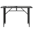 Tuintafel met glazen blad en poly rattan voor buitening - Tuintafels