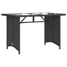 Tuintafel met glazen blad en poly rattan voor buitening - Tuintafels