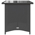 Tuintafel met glazen blad en poly rattan voor buitening - Tuintafels