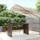 Tuintafel met glazen blad en poly rattan voor eenvoudig schoon plezier - Bruin / 185 x 80 x 110 cm / 1 - Tuintafels
