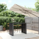 Tuintafel met glazen blad en poly rattan voor eenvoudig schoon plezier - Zwart / 145 x 80 x 110 cm / 1 - Tuintafels