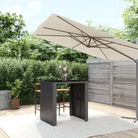 Tuintafel met glazen blad en poly rattan voor eenvoudig schoon plezier - Tuintafels
