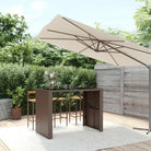 Tuintafel met glazen blad en poly rattan voor eenvoudig schoon plezier - Bruin / 145 x 80 x 110 cm / 1 - Tuintafels