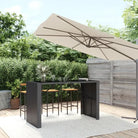 Tuintafel met glazen blad en poly rattan voor eenvoudig schoon plezier - Zwart / 185 x 80 x 110 cm / 1 - Tuintafels