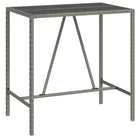 Tuintafel met glazen blad en poly rattan voor eenvoudig schoonmaken - Tuintafels
