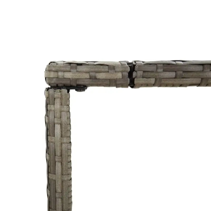 Tuintafel met glazen blad en poly rattan voor eenvoudig schoonmaken - Tuintafels