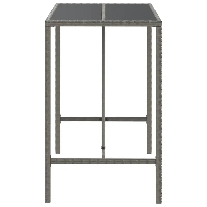 Tuintafel met glazen blad en poly rattan voor eenvoudig schoonmaken - Tuintafels
