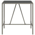 Tuintafel met glazen blad en poly rattan voor eenvoudig schoonmaken - Tuintafels