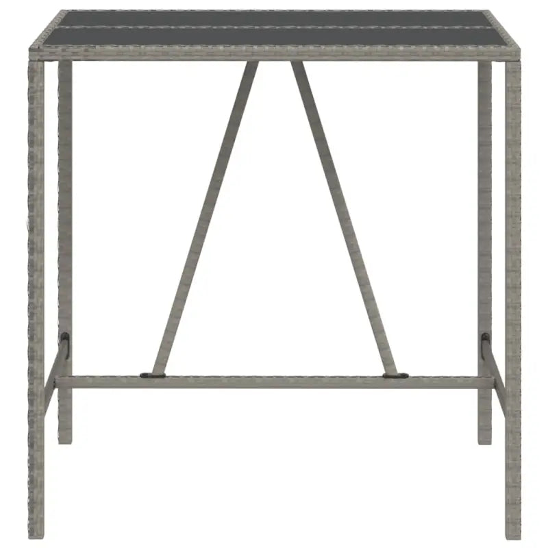 Tuintafel met glazen blad en poly rattan voor eenvoudig schoonmaken - Tuintafels