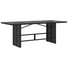 Tuintafel met glazen blad en poly rattan voor gemakkelijk schoon buitenruimte - Tuintafels