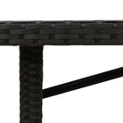 Tuintafel met glazen blad en poly rattan voor gemakkelijk schoon buitenruimte - Tuintafels
