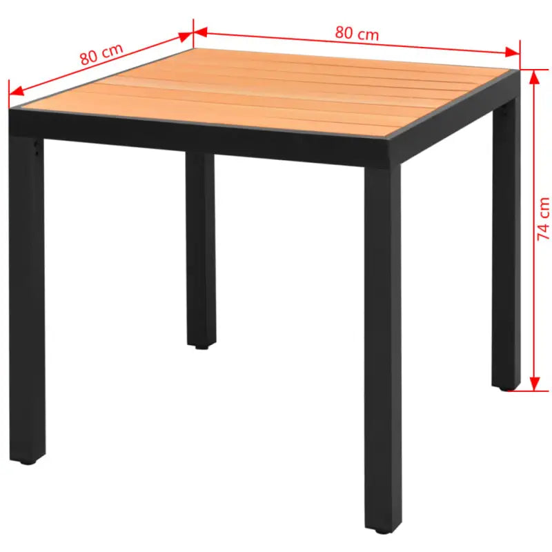 Tuintafel met hoogwaardig HKC blad en stevig aluminium frame - Tuintafels