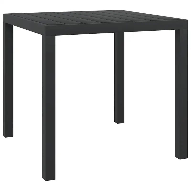 Tuintafel met hoogwaardig HKC blad en stevig aluminium frame - Zwart / 80 x 80 x 74 cm / 1 - Tuintafels