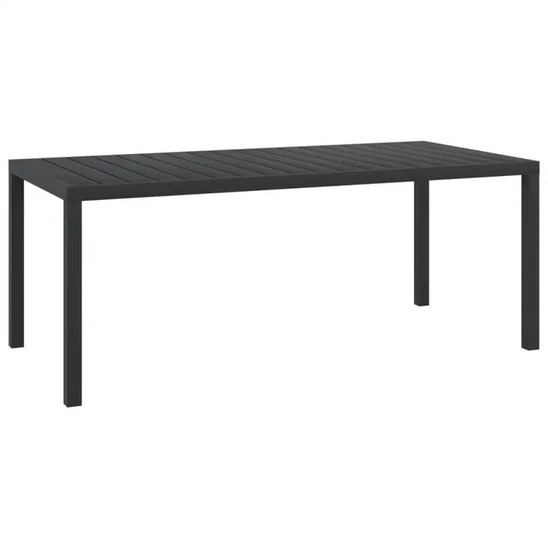 Tuintafel met hoogwaardig HKC blad en stevig aluminium frame - Zwart / 185 x 90 x 74 cm / 1 - Tuintafels