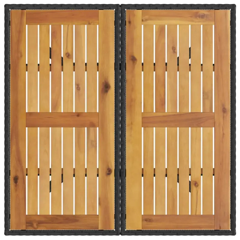 Tuintafel met houten blad en poly rattan voor eenvoudig schoon maken - Tuintafels