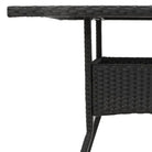 Tuintafel met houten blad en poly rattan voor eenvoudig schoon maken - Tuintafels