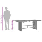 Tuintafel Met Houten Blad 190X80X75 Cm Poly Rattan
