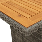 Tuintafel Met Houten Blad 190X80X75 Cm Poly Rattan