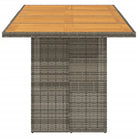 Tuintafel Met Houten Blad 190X80X75 Cm Poly Rattan
