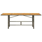Tuintafel Met Houten Blad 190X80X75 Cm Poly Rattan