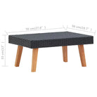 Tuintafel met Houten Poten Van PE-Rattan Voor Buitenruimtes - Tuintafels