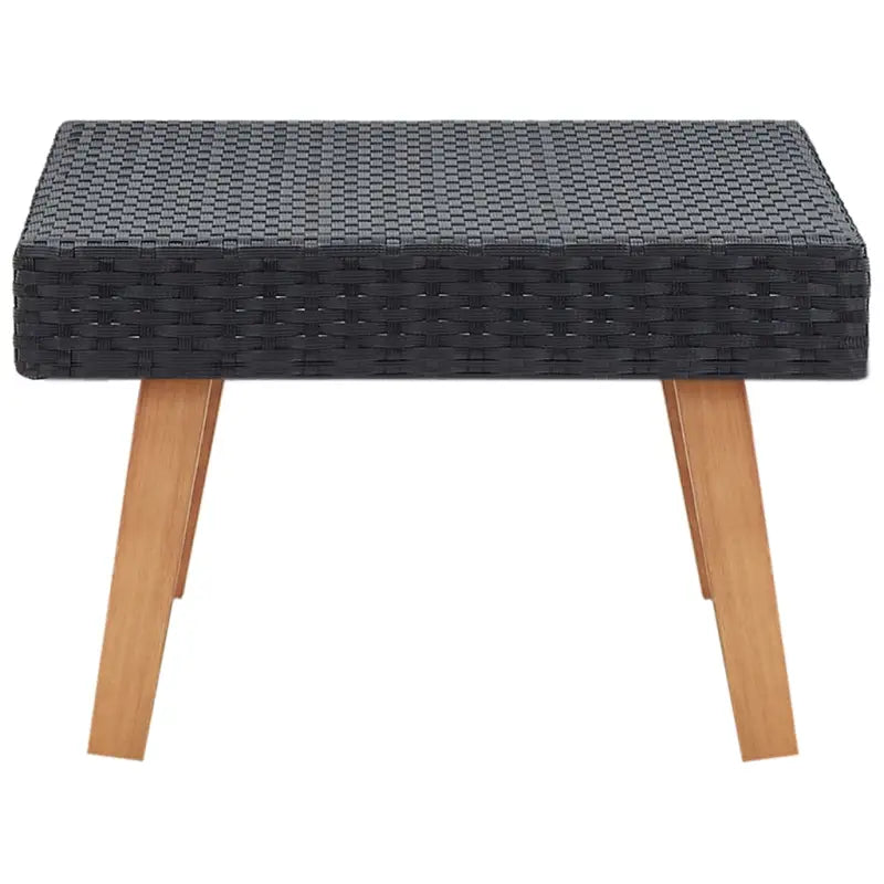 Tuintafel met Houten Poten Van PE-Rattan Voor Buitenruimtes - Tuintafels