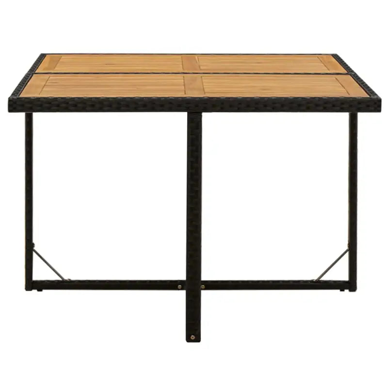 Tuintafel met massief acaciahout en weersbestendig PE-rattan - Tuintafels