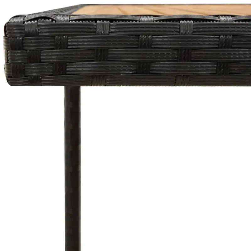 Tuintafel met massief acaciahout en weersbestendig PE-rattan - Tuintafels