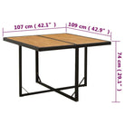 Tuintafel met massief acaciahout en weersbestendig PE-rattan - Tuintafels