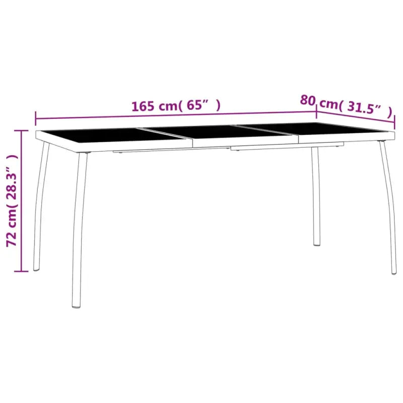 Tuintafel met trendy gaasdesign en stabiel frame voor buitengebruik - Tuintafels