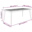 Tuintafel van massief acaciahout met diagonale poten - Tuintafels