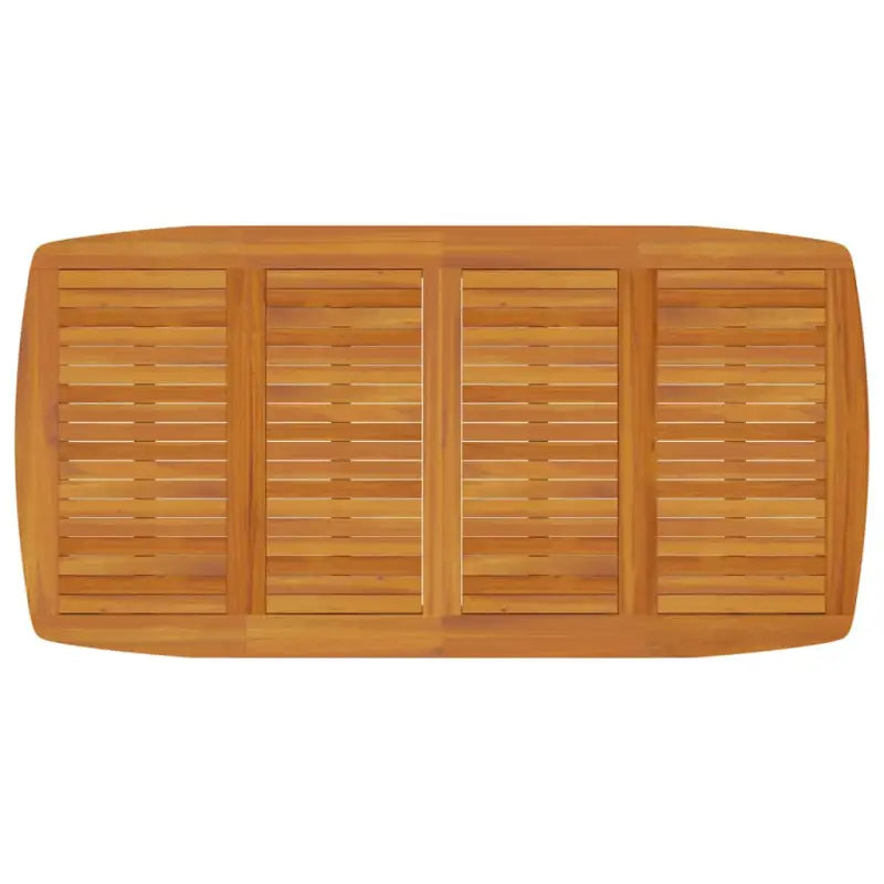 Tuintafel van massief acaciahout met diagonale poten - Tuintafels