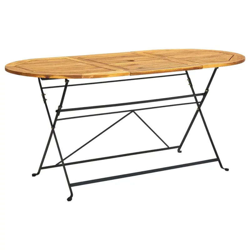 Tuintafel van massief acaciahout met klassiek ontwerp - 160 x 85 x 74 cm / 1 - Tuintafels