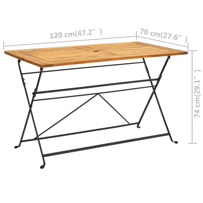 Tuintafel van massief acaciahout met klassiek ontwerp - Tuintafels