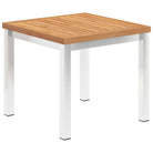 Tuintafel van massief acaciahout met roestvrij staal voor terras of zwembad - 1 / Massief teakhout - Tuintafels