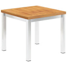 Tuintafel van massief acaciahout met roestvrij staal voor terras of zwembad - 1 / Massief acaciahout - Tuintafels