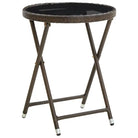 Tuintafel van massief acaciahout met stalen frame voor rustieke tuinplezier - Bruin / 1 / Glas - Tuintafels