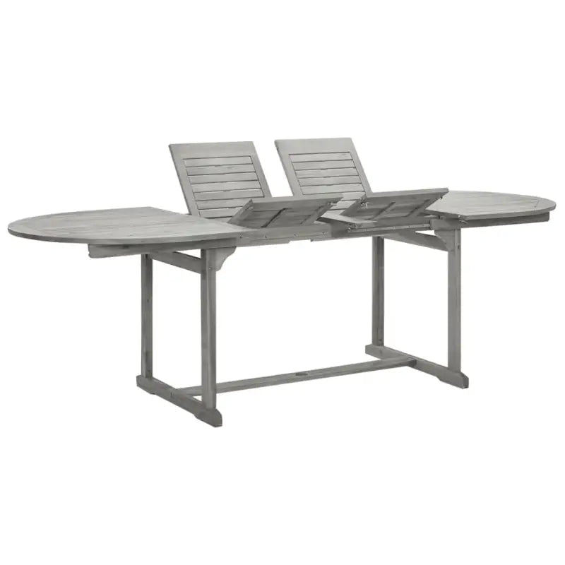 Tuintafel van massief acaciahout voor een rustieke tuinset - 240 x 100 x 75 cm / 1 / ovaal - Tuintafels