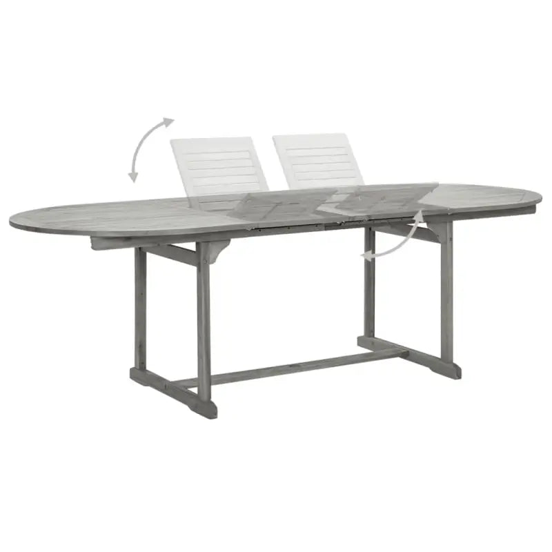 Tuintafel van massief acaciahout voor een rustieke tuinset - Tuintafels
