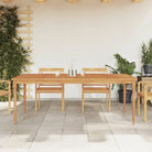 Tuintafel van massief teakhout met een fijn geschuurd afwerking - natuurlijk teak / 200 x 100 x 75 cm / 1 - Tuintafels