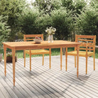 Tuintafel van massief teakhout met een fijn geschuurd afwerking - Tuintafels