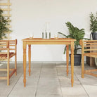 Tuintafel van massief teakhout met een fijn geschuurd afwerking - natuurlijk teak / 85 x 85 x 75 cm / 1 - Tuintafels