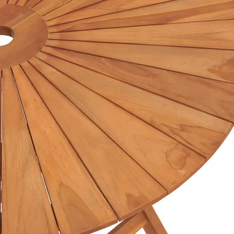 Tuintafel van massief teakhout met handig gat voor buitengebruik - Tuintafels