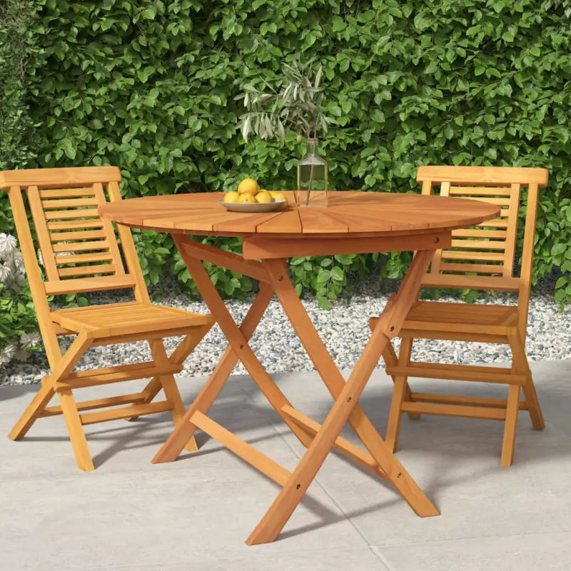 Tuintafel van massief teakhout met handig gat voor buitengebruik - Tuintafels